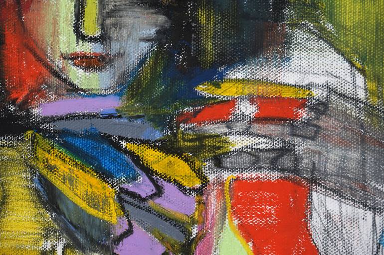 Original Abstract People Painting by Rattapon Pirat