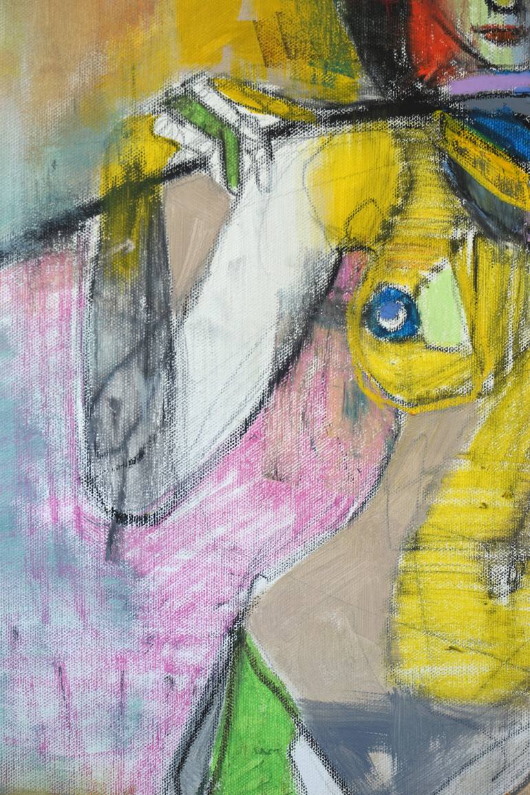 Original Abstract People Painting by Rattapon Pirat