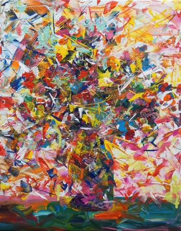 Print of Abstract Floral Paintings by Rattapon Pirat