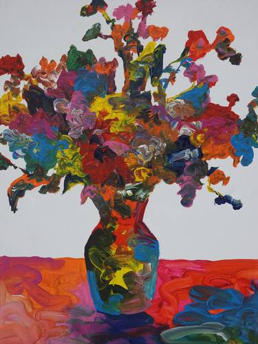 Print of Abstract Floral Paintings by Rattapon Pirat