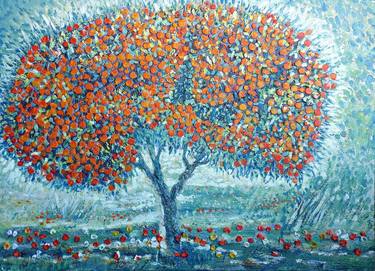 Print of Fine Art Tree Paintings by Art Vikentieva
