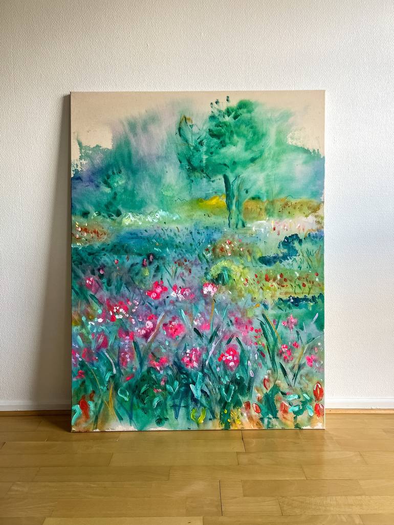 Original Abstract Expressionism Landscape Painting by Lauren Godfrey