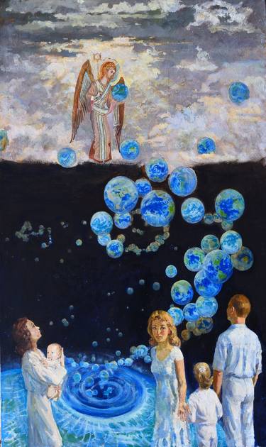 Original Abstract Expressionism Religion Paintings by Nonna Kanarovskaya