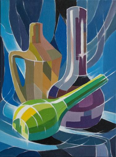 Original Cubism Still Life Paintings by Yana Yana