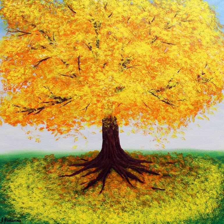 Tree of life - Fine art - Abstract art Painting by Anna Aliakberova ...