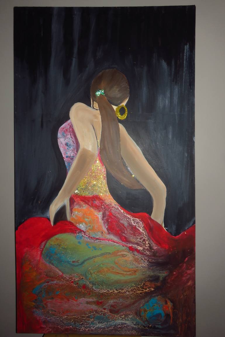 Original Abstract Still Life Painting by Shereen Art