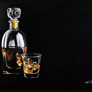 Collection Black paintings for the bar