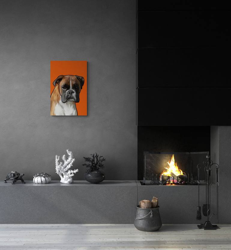 Original Fine Art Dogs Mixed Media by Sasha Fofanova