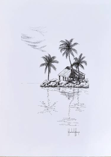 Print of Illustration Seascape Paintings by Mariia Marchenko