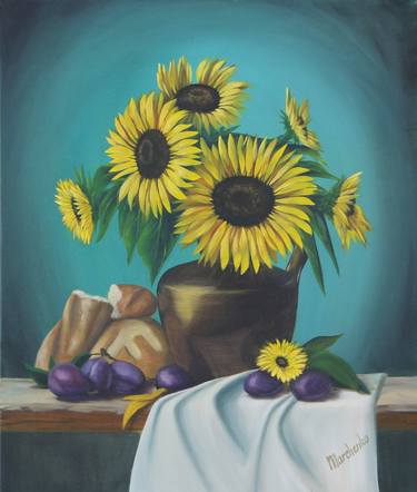 still life with sunflowers thumb