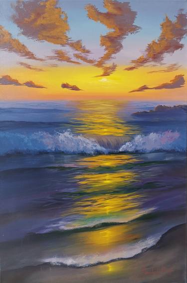 Print of Seascape Paintings by Mariia Marchenko