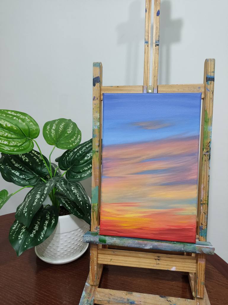 Original Abstract Expressionism Light Painting by Mariia Marchenko