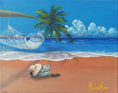 Original Illustration Seascape Paintings by Mariia Marchenko