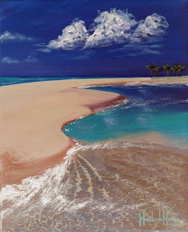 Tropical island, painting as a gift, poster in the living room thumb