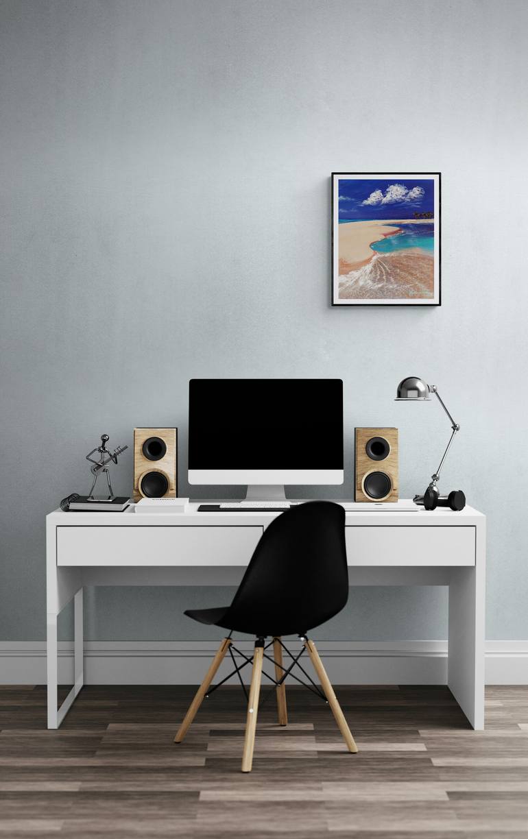 Original Illustration Seascape Painting by Mariia Marchenko