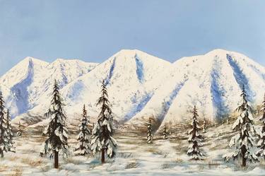 Mount russell, alaska, landscape, big painting thumb