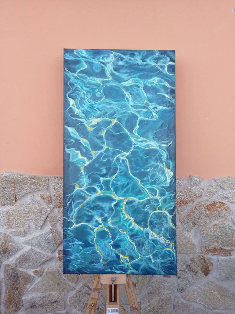 Original Abstract Water Painting by Viktoriya Filipchenko