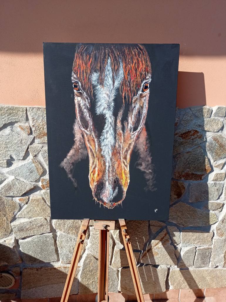 Original Realism Horse Painting by Viktoriya Filipchenko