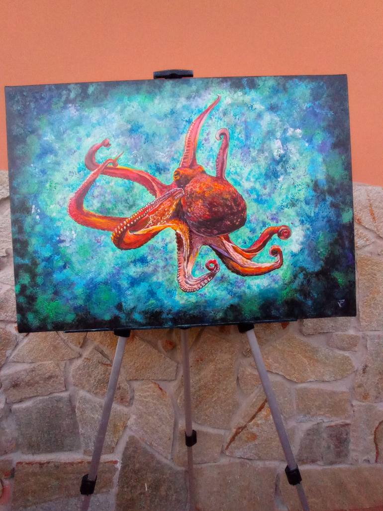 Original Figurative Animal Painting by Viktoriya Filipchenko