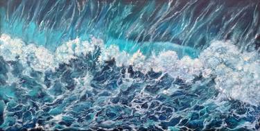 Ocean Waves Original Seascape Painting. thumb