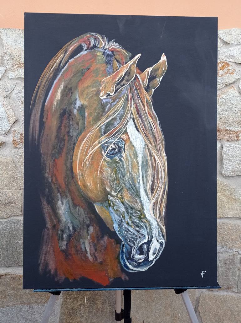 Original Realism Horse Painting by Viktoriya Filipchenko