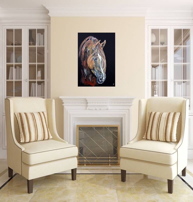 Original Contemporary Horse Painting by Viktoriya Filipchenko