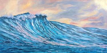 Ocean Wave Original Seascape Painting. thumb