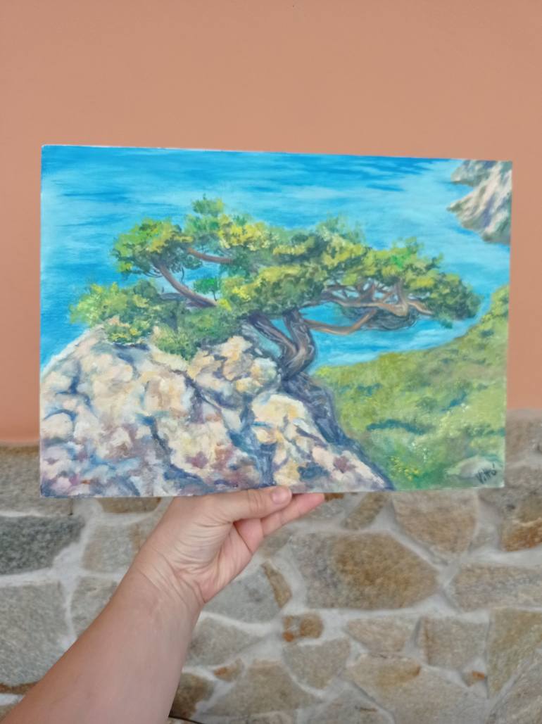 Original Impressionism Tree Painting by Viktoriya Filipchenko