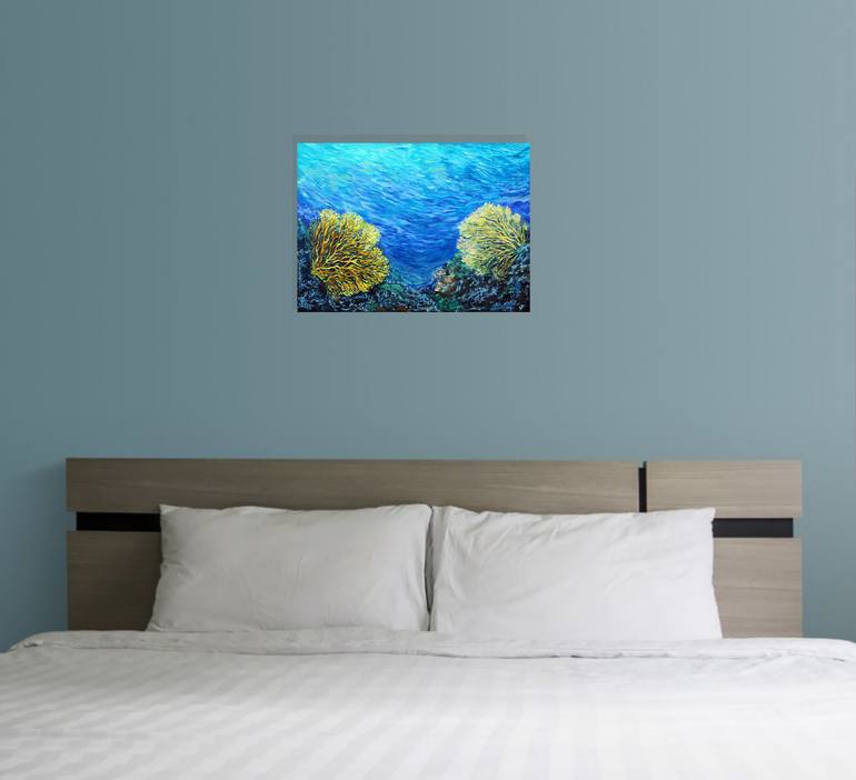 Original Abstract Water Painting by Viktoriya Filipchenko