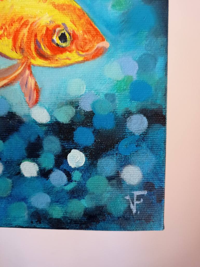 Original Fine Art Fish Painting by Viktoriya Filipchenko