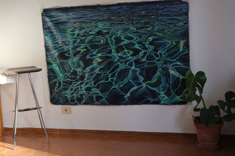 Original Abstract Expressionism Water Painting by Viktoriya Filipchenko