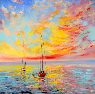 Print of Sailboat Paintings by Viktoriya Filipchenko