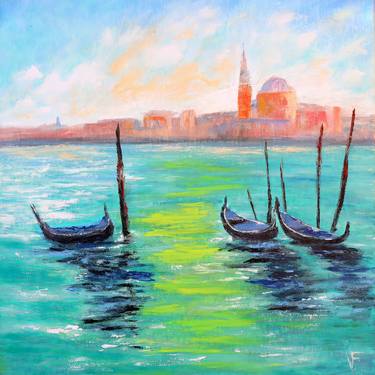 Original Expressionism Boat Paintings by Viktoriya Filipchenko