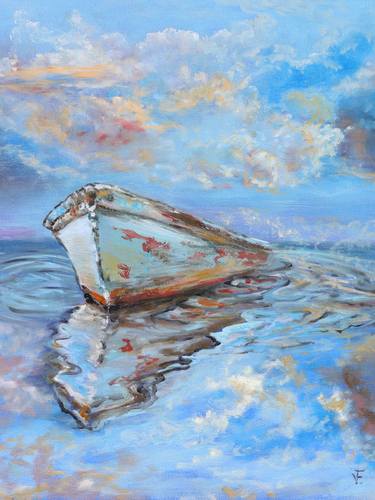 Original Realism Boat Paintings by Viktoriya Filipchenko
