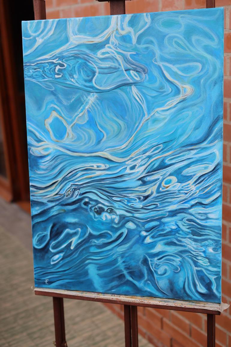 Original Abstract Water Painting by Viktoriya Filipchenko