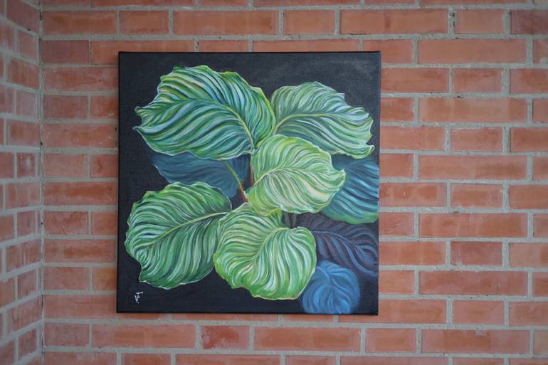 Original Abstract Expressionism Floral Painting by Viktoriya Filipchenko