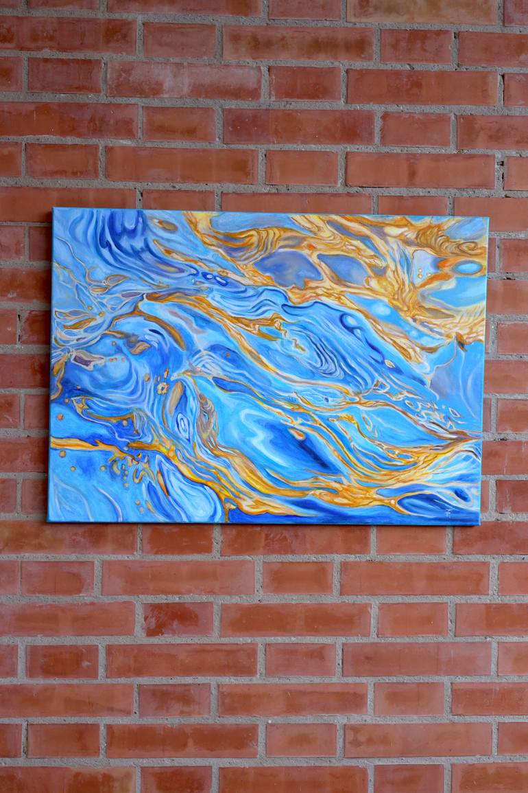 Original Abstract Water Painting by Viktoriya Filipchenko