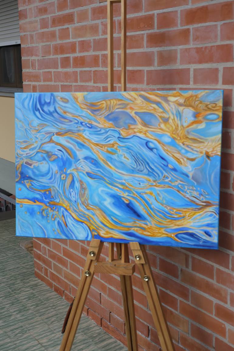 Original Abstract Water Painting by Viktoriya Filipchenko