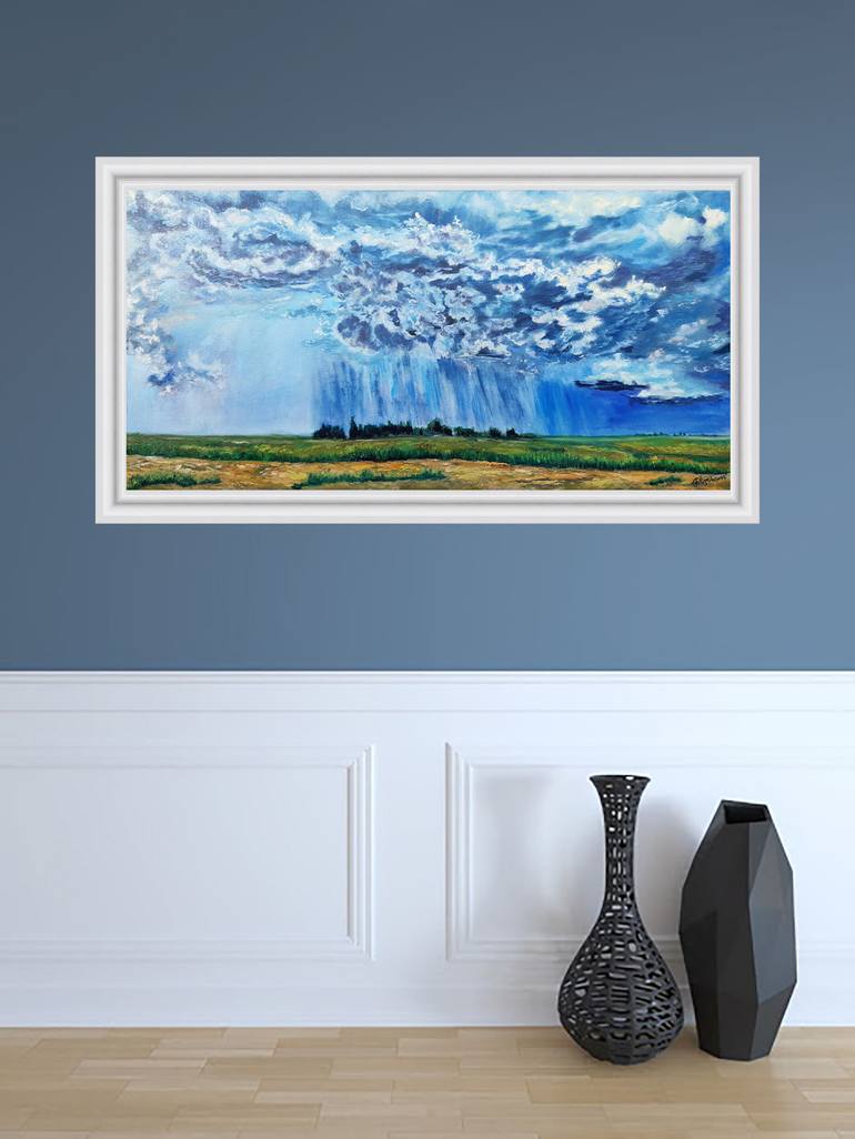 Original Expressionism Landscape Painting by Viktoriya Filipchenko