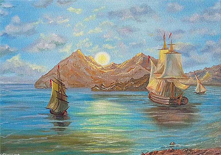 Print of Fine Art Seascape Paintings by Viktoriya Filipchenko