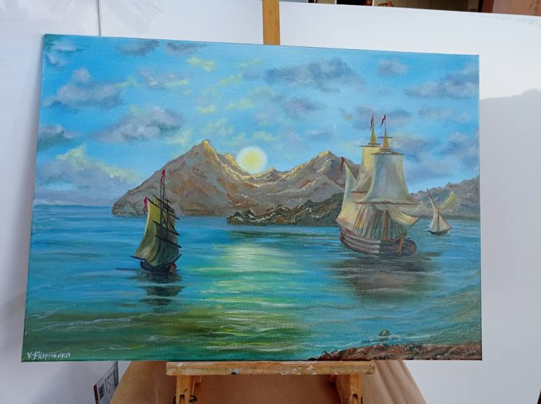 Original Other Seascape Painting by Viktoriya Filipchenko