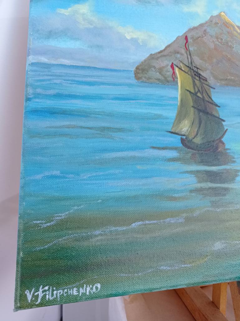 Original Other Seascape Painting by Viktoriya Filipchenko