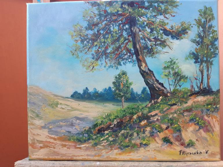 Original Fine Art Tree Painting by Viktoriya Filipchenko
