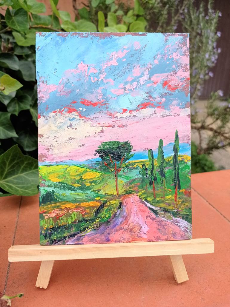 Original Abstract Landscape Painting by Viktoriya Filipchenko
