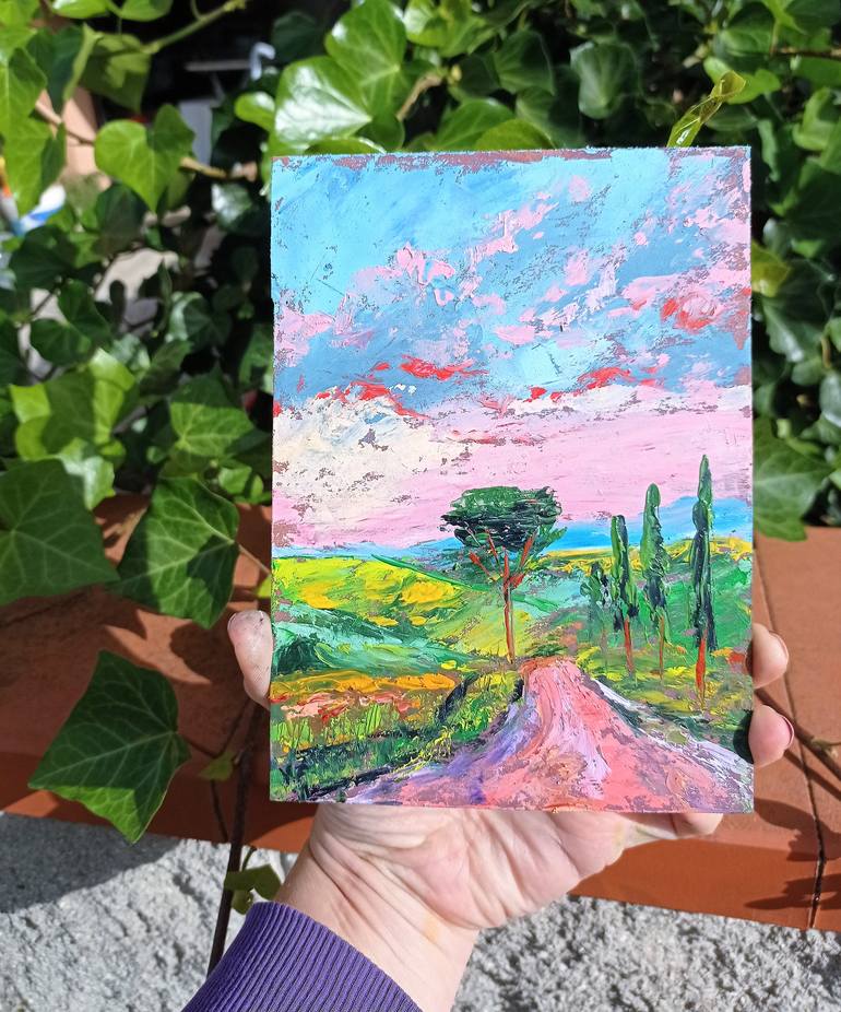 Original Abstract Landscape Painting by Viktoriya Filipchenko