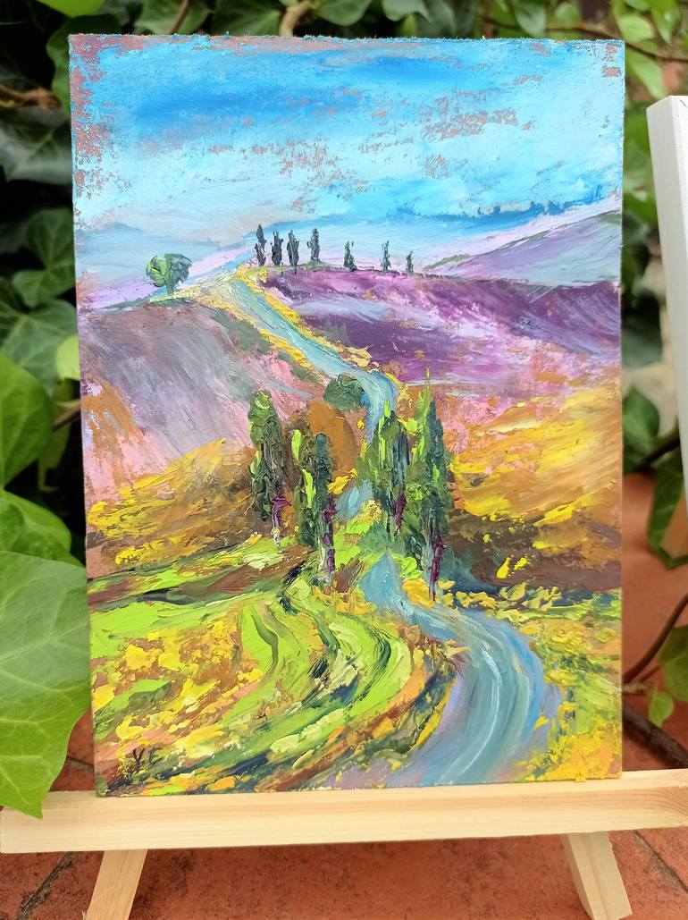 Original Abstract Expressionism Landscape Painting by Viktoriya Filipchenko
