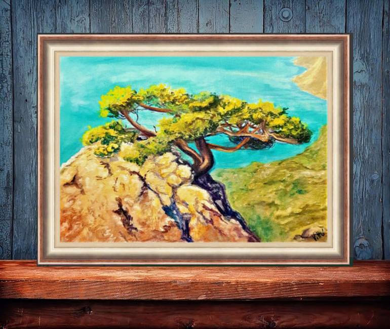 Original Impressionism Tree Painting by Viktoriya Filipchenko