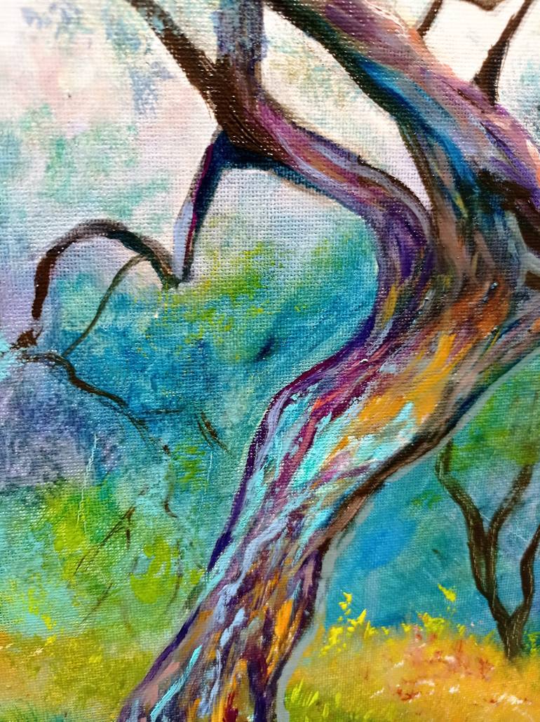 Original Abstract Expressionism Tree Painting by Viktoriya Filipchenko