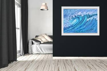 Ocean Waves Painting Seascape Original Artwork thumb