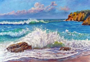 Virginia Beach Painting Ocean Original Oil Painting thumb